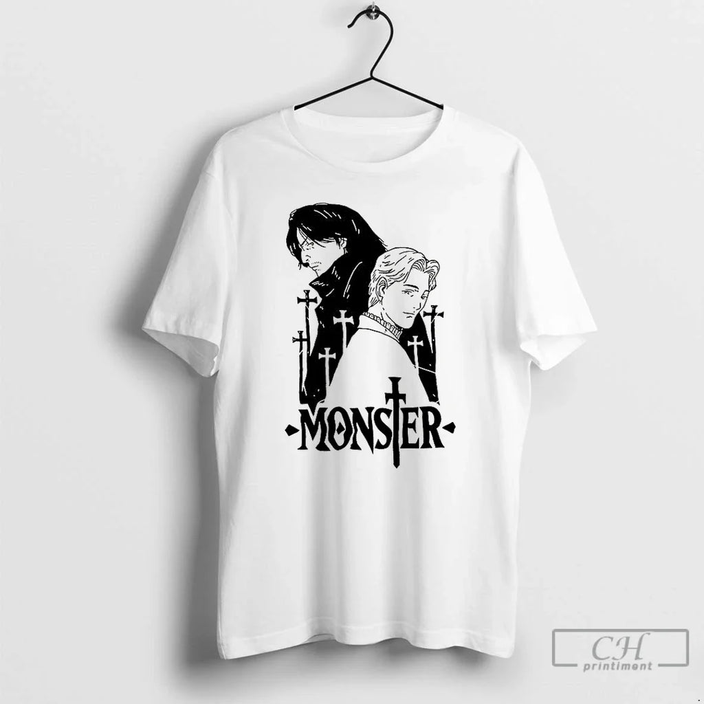 Premium Monster Johan Liebert And Kenzo Tenma - Adult & Kids T-Shirts, Sweatshirts & Hoodies apparel design preview 1