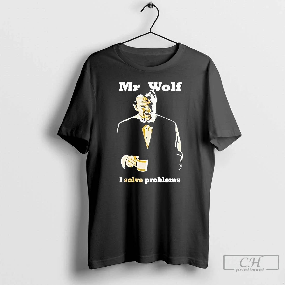 Premium Mr Wolf I Solve Problems - Adult & Kids T-Shirts, Sweatshirts & Hoodies apparel design preview 1