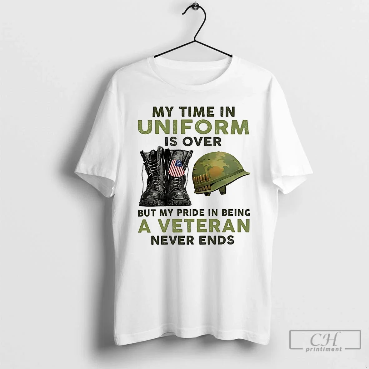 Premium My Time In Uniform Is Over But Pride Being A - Adult & Kids T-Shirts, Sweatshirts & Hoodies apparel design preview 1