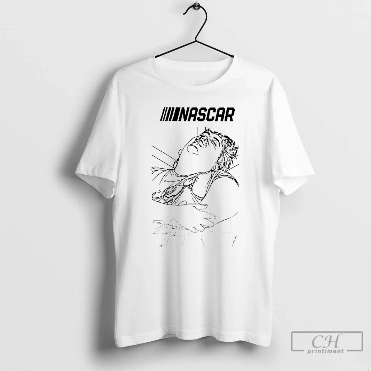 Premium Nascar Driver Injured Sleeping In Hospital - Adult & Kids T-Shirts, Sweatshirts & Hoodies apparel design preview 1