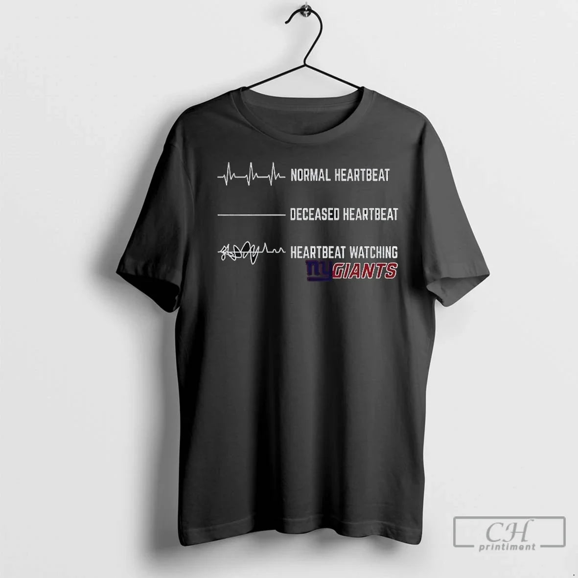 Premium New York Giants Football Normal Heartbeat - Adult & Kids T-Shirts, Sweatshirts & Hoodies apparel design preview 1