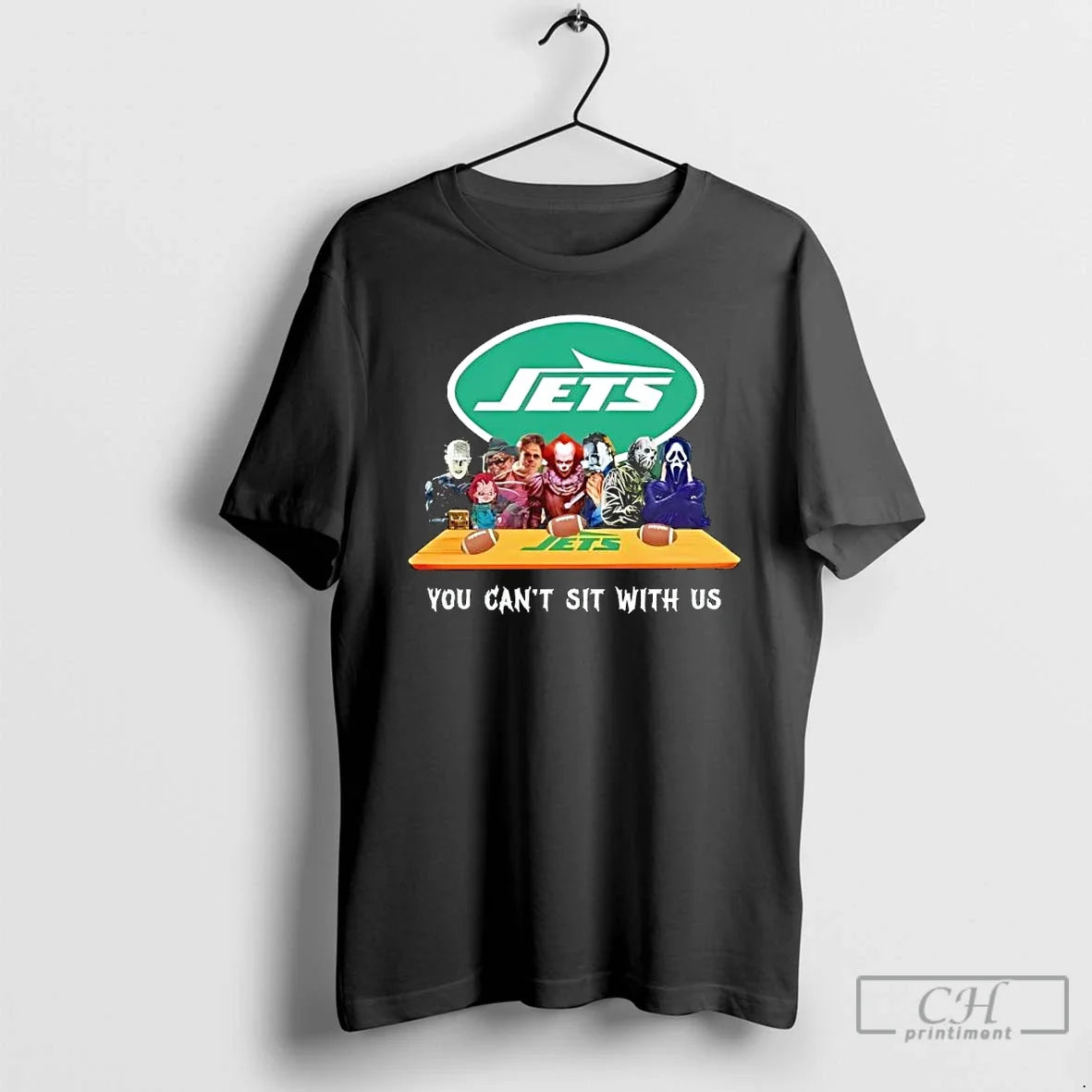 Premium New York Jets Horror Movies Halloween You - Adult & Kids T-Shirts, Sweatshirts & Hoodies apparel design preview 1