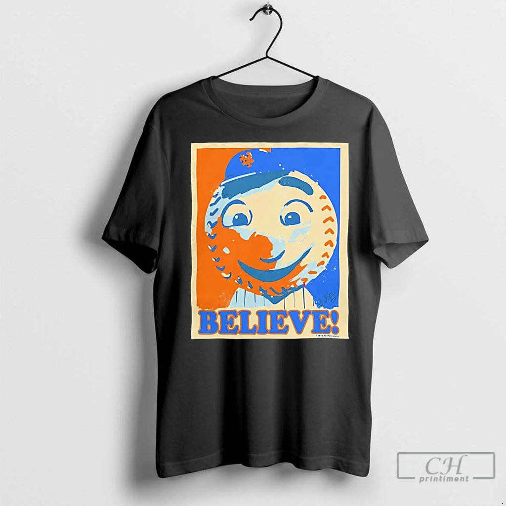 Premium New York Mets Mr Met Believe Hope 2025 - Adult & Kids T-Shirts, Sweatshirts & Hoodies apparel design preview 1