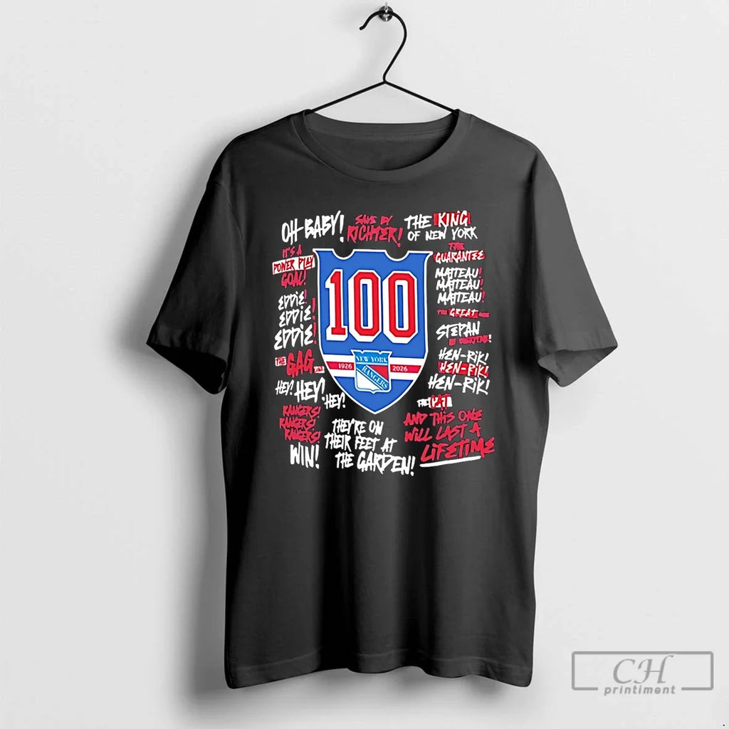 Premium New York Rangers Ny Centennial Season 100th - Adult & Kids T-Shirts, Sweatshirts & Hoodies apparel design preview 1