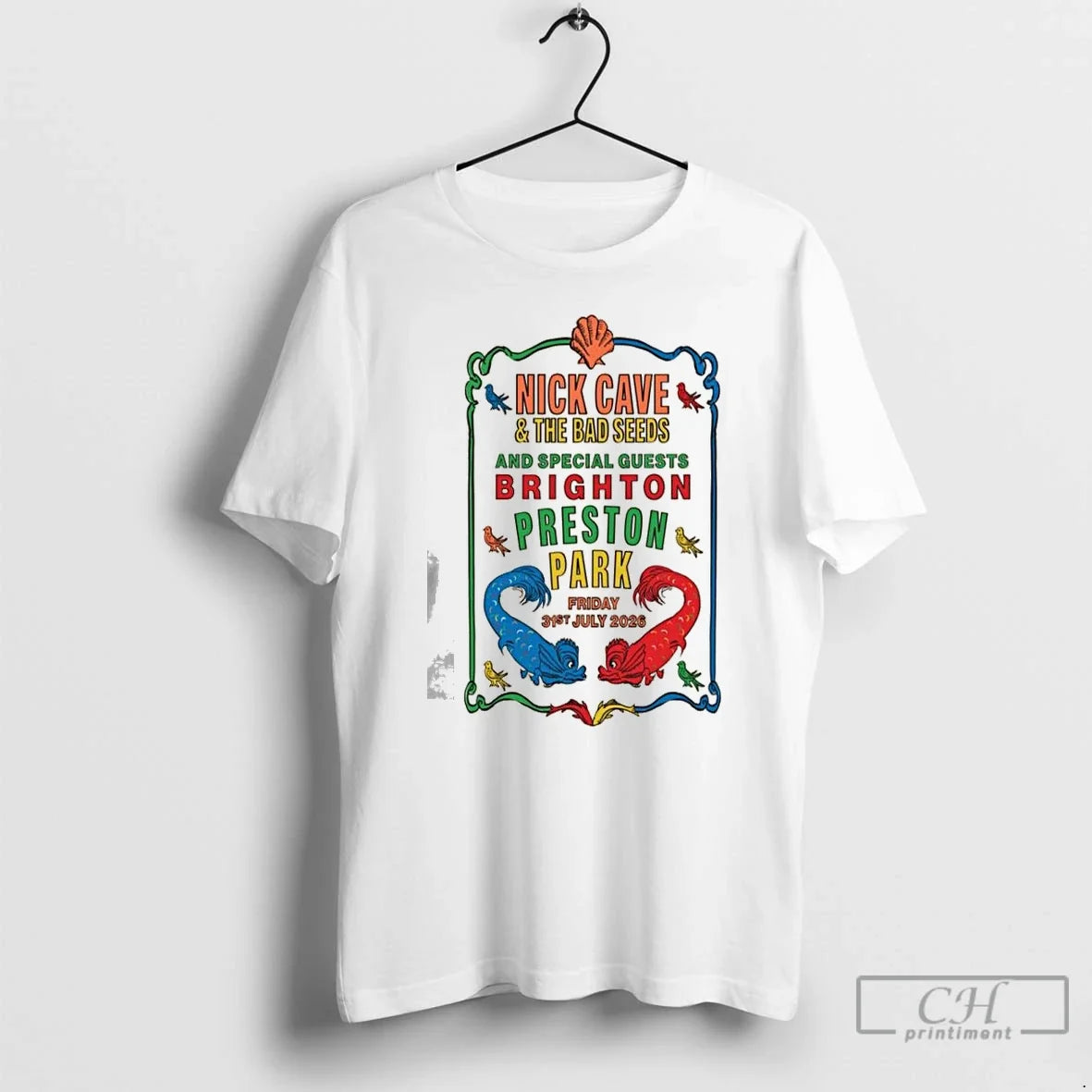 Premium Nick Cave The Bad Seeds Preston Park Brighton - Adult & Kids T-Shirts, Sweatshirts & Hoodies apparel design preview 1