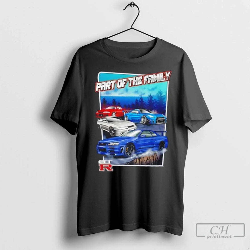Premium Nissan Gt R Inspired Part Of The Family - Adult & Kids T-Shirts, Sweatshirts & Hoodies apparel design preview 1