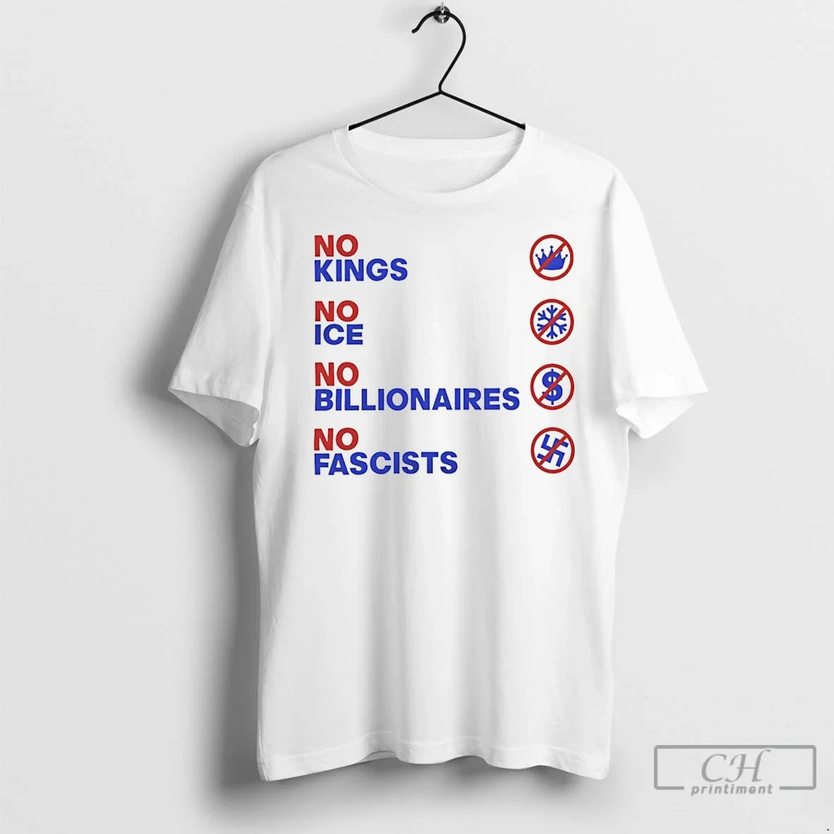 Premium No Kings Ice Billionaires Fascists - Adult & Kids T-Shirts, Sweatshirts & Hoodies apparel design preview 1