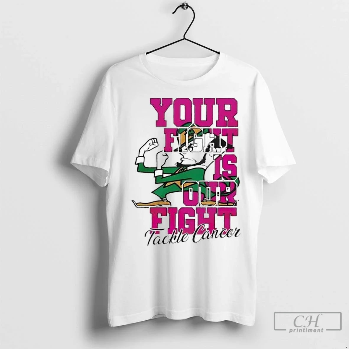 Premium Notre Dame Fighting Irish Mascot Tackle - Adult & Kids T-Shirts, Sweatshirts & Hoodies apparel design preview 1