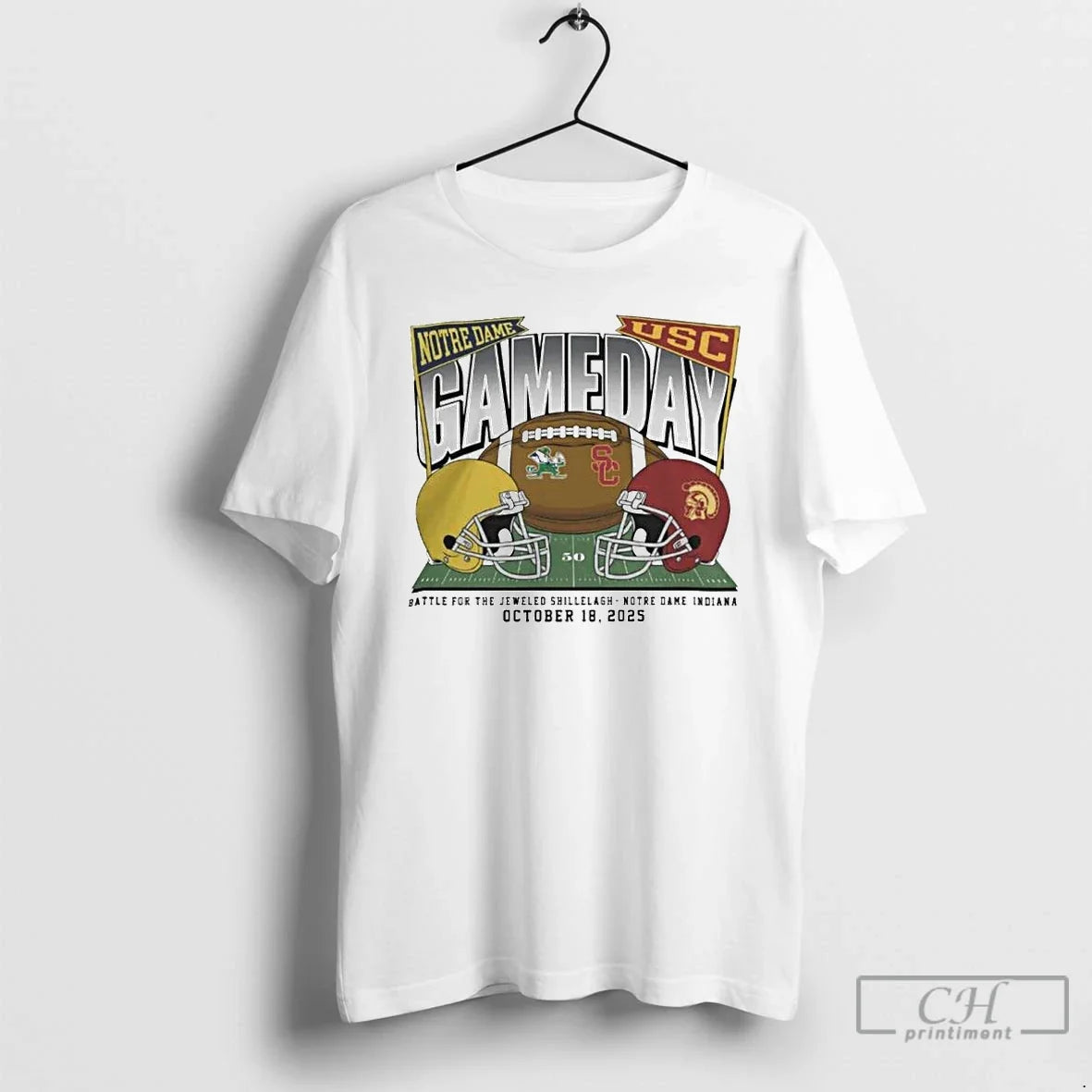 Premium Notre Dame Fighting Irish Vs Usc Trojans 2025 - Adult & Kids T-Shirts, Sweatshirts & Hoodies apparel design preview 1