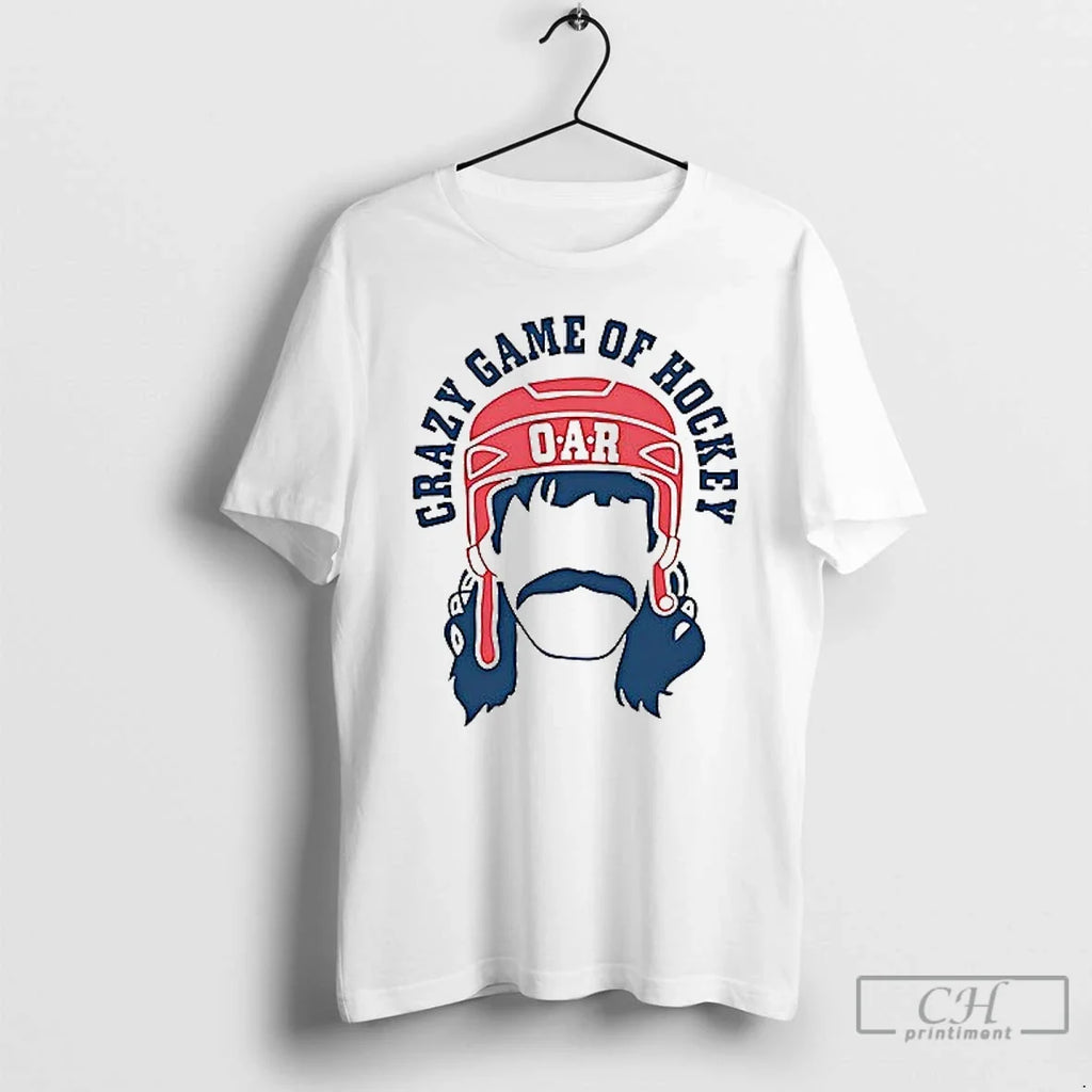 Premium O A R Crazy Game Of Hockey Ceramic And - Adult & Kids T-Shirts, Sweatshirts & Hoodies apparel design preview 1