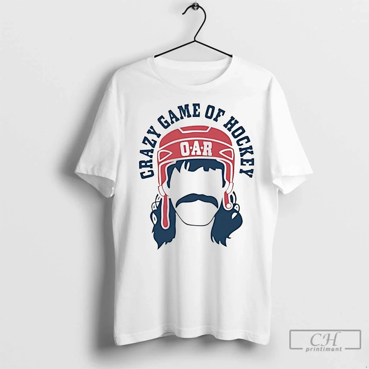Premium O A R Crazy Game Of Hockey - Adult & Kids T-Shirts, Sweatshirts & Hoodies apparel design preview 1