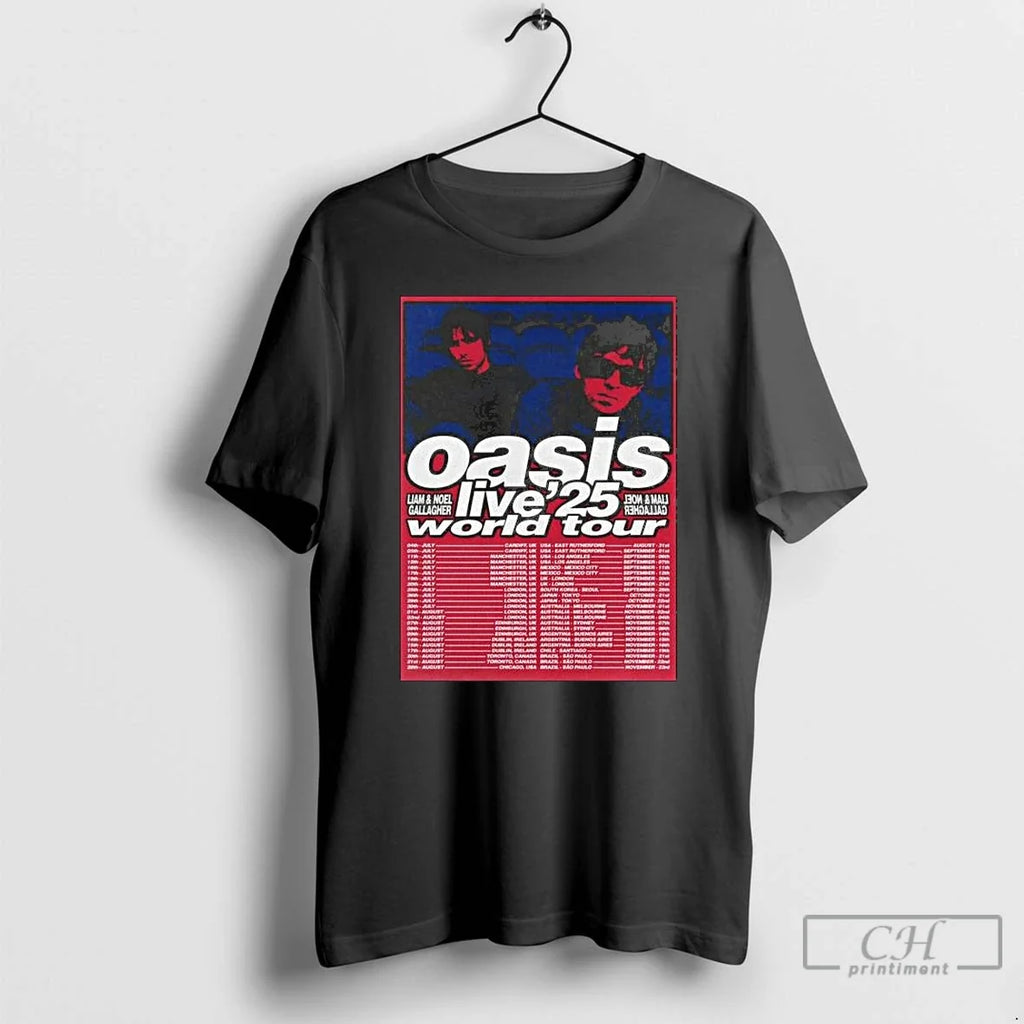 Premium Oasis Live 25 World Tour Long Sleve - Adult & Kids T-Shirts, Sweatshirts & Hoodies apparel design preview 1