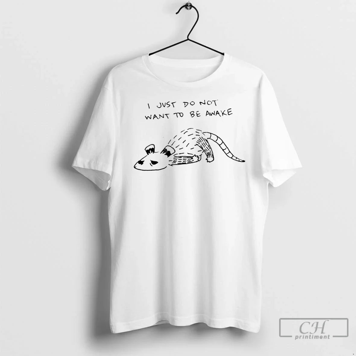 Premium Opossum I Just Do Not Want To Be Awake - Adult & Kids T-Shirts, Sweatshirts & Hoodies apparel design preview 1