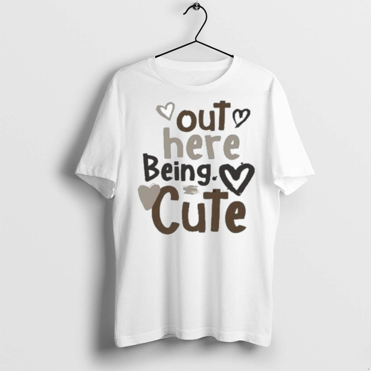 Premium Out Here Being Cute - Adult & Kids T-Shirts, Sweatshirts & Hoodies apparel design preview 1