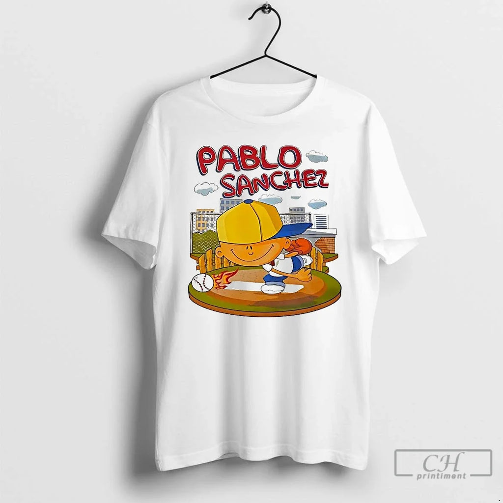 Premium Pablo Sanchez 2025 Baseball Cartoon - Adult & Kids T-Shirts, Sweatshirts & Hoodies apparel design preview 1