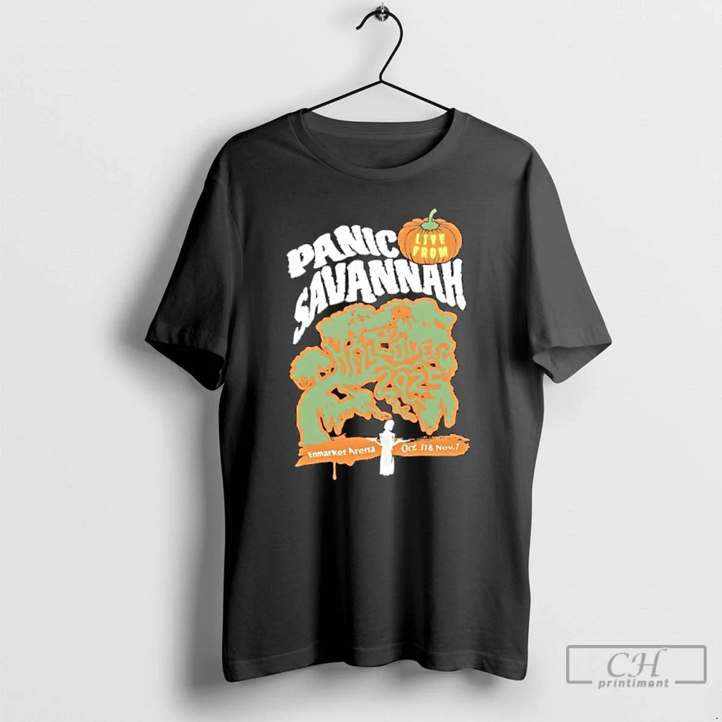 Premium Panic Savannah Live From Halloween 2025 - Adult & Kids T-Shirts, Sweatshirts & Hoodies apparel design preview 1