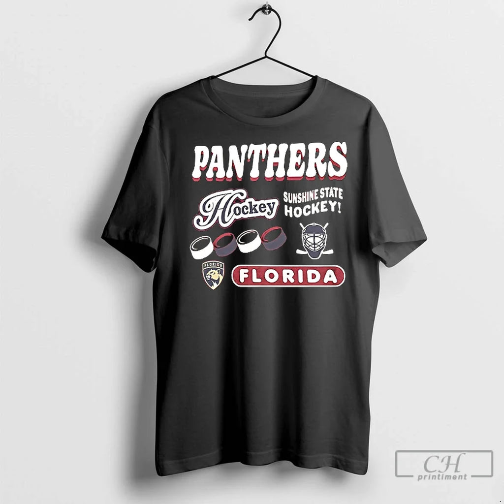 Premium Panthers Sunshine State Hockey Florida - Adult & Kids T-Shirts, Sweatshirts & Hoodies apparel design preview 1