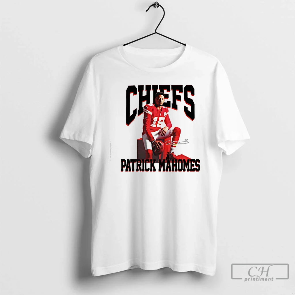 Premium Patrick Mahomes Kansas City Chiefs Football - Adult & Kids T-Shirts, Sweatshirts & Hoodies apparel design preview 1