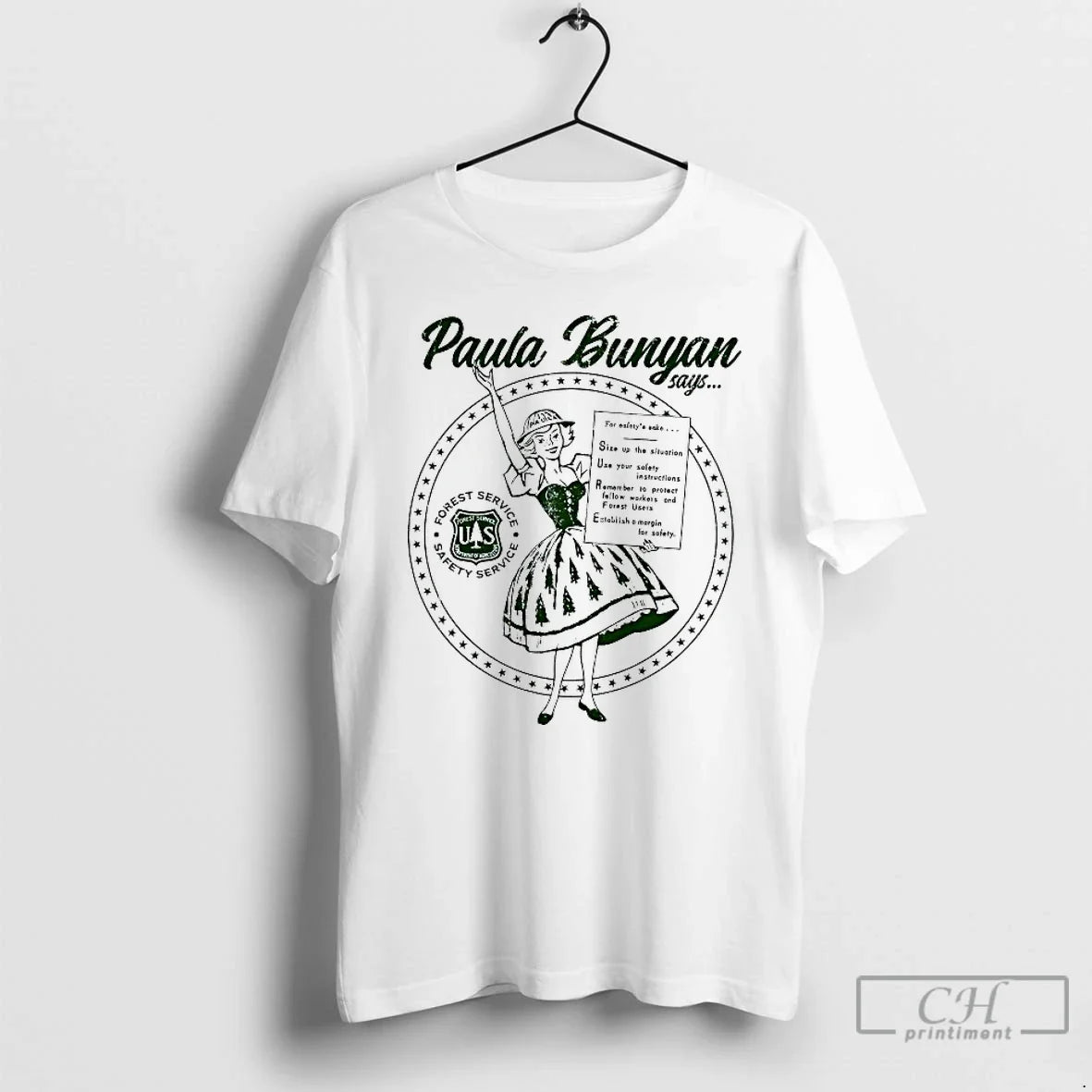 Premium Paula Bunyan Say Sure Guardian Of Safety - Adult & Kids T-Shirts, Sweatshirts & Hoodies apparel design preview 1