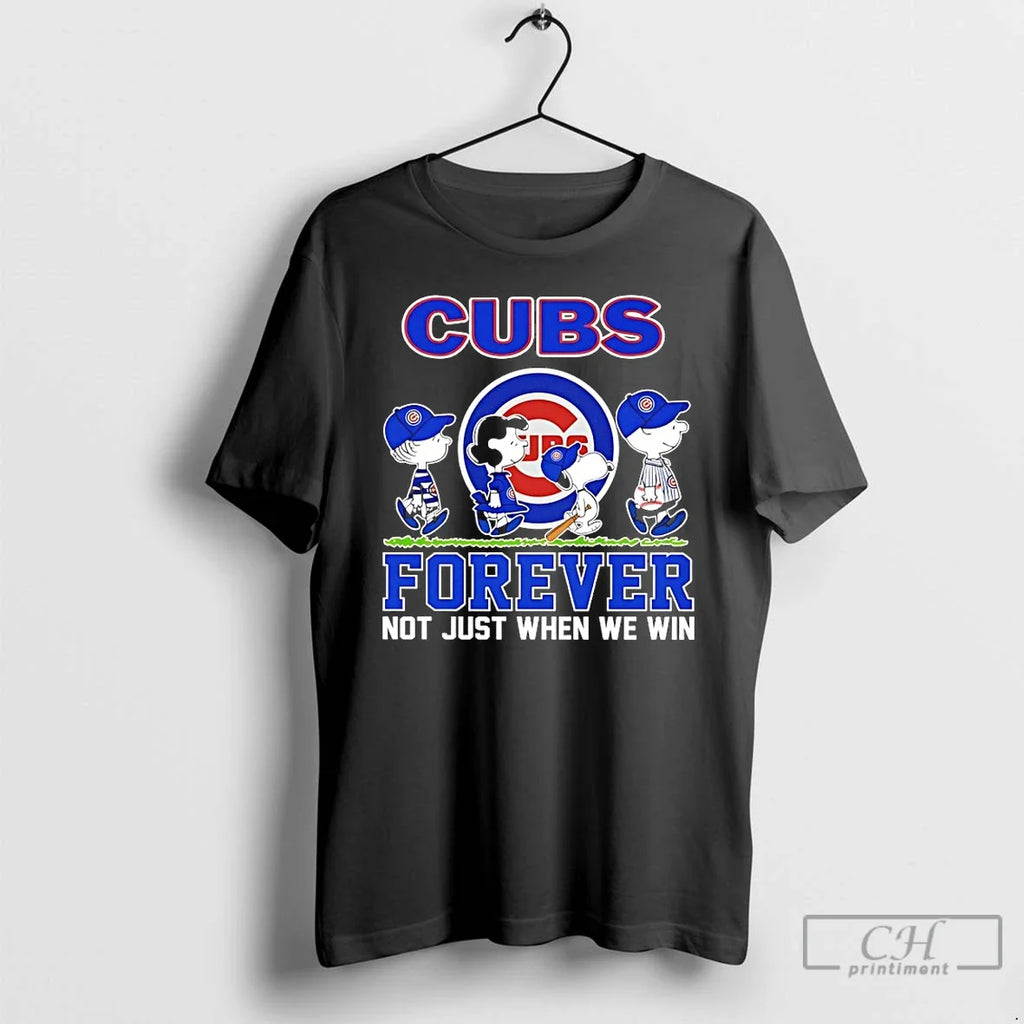 Premium Peanuts X Chicago Cubs October Forever Not - Adult & Kids T-Shirts, Sweatshirts & Hoodies apparel design preview 1