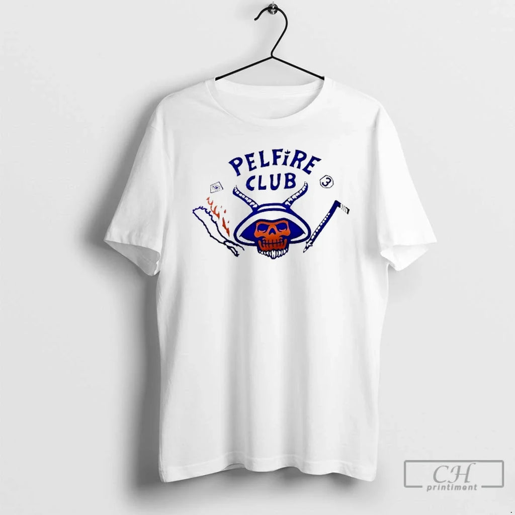 Premium Pelfire Club Skull Bridgeport Islanders - Adult & Kids T-Shirts, Sweatshirts & Hoodies apparel design preview 1