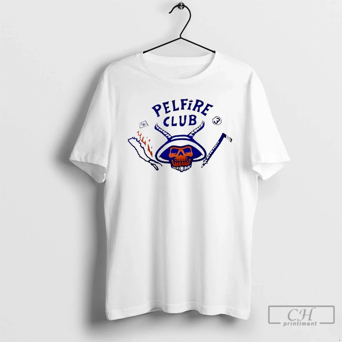 Premium Pelfire Club Skull Bridgeport Islanders - Adult & Kids T-Shirts, Sweatshirts & Hoodies apparel design preview 1