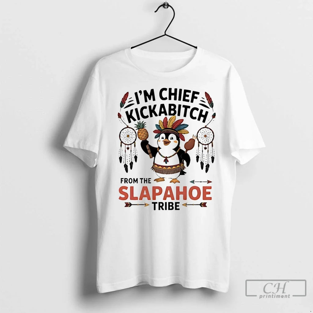 Premium Penguin Native American Im Chief Kickabitch - Adult & Kids T-Shirts, Sweatshirts & Hoodies apparel design preview 1