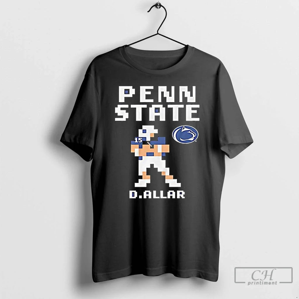 Premium Penn State Football Drew Allar Retro Baller - Adult & Kids T-Shirts, Sweatshirts & Hoodies apparel design preview 1