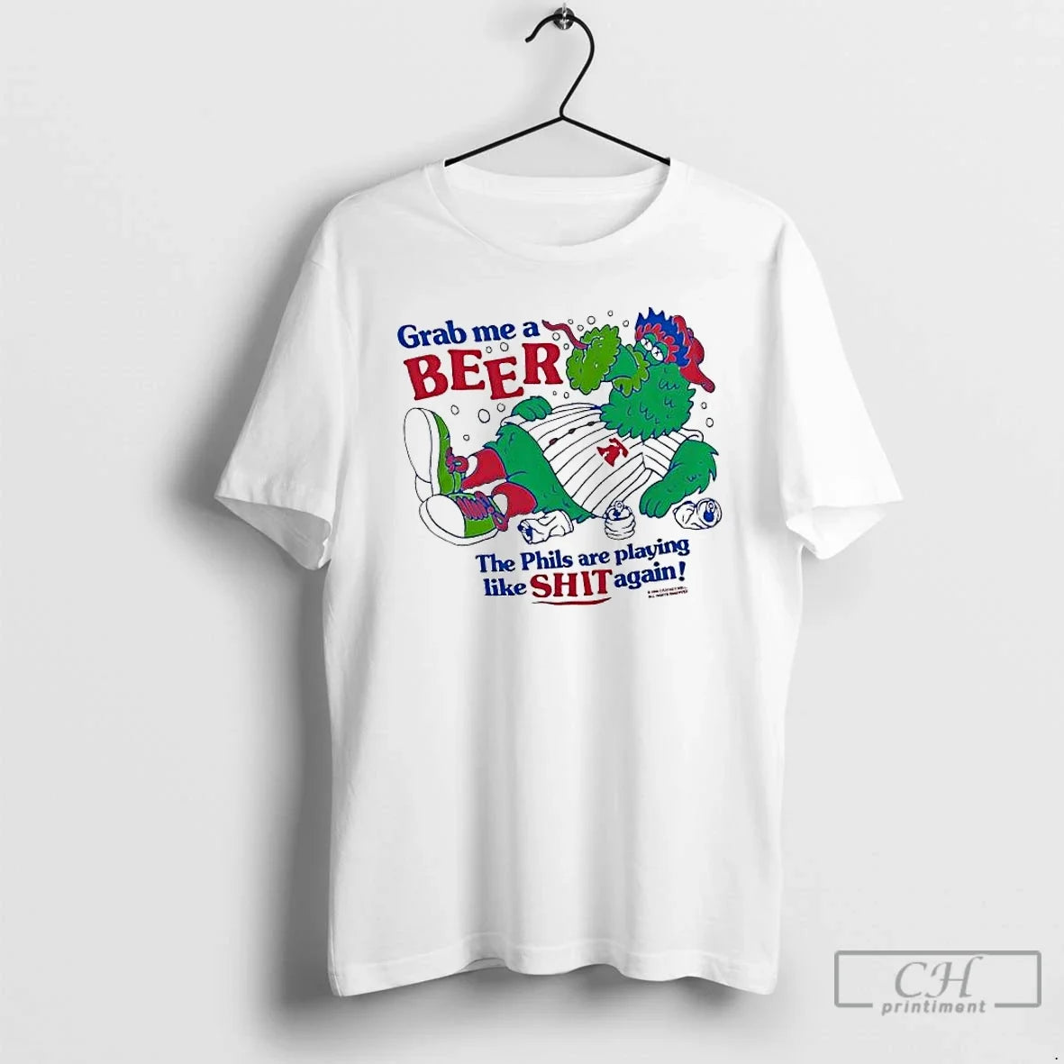 Premium Phanatic Philadelphia Phillies Mascot Grab Me - Adult & Kids T-Shirts, Sweatshirts & Hoodies apparel design preview 1