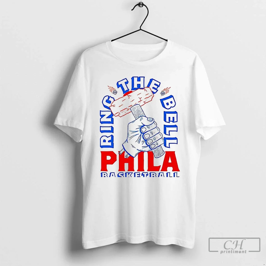 Premium Philadelphia 76ers Basketball Ring The Bell - Adult & Kids T-Shirts, Sweatshirts & Hoodies apparel design preview 1