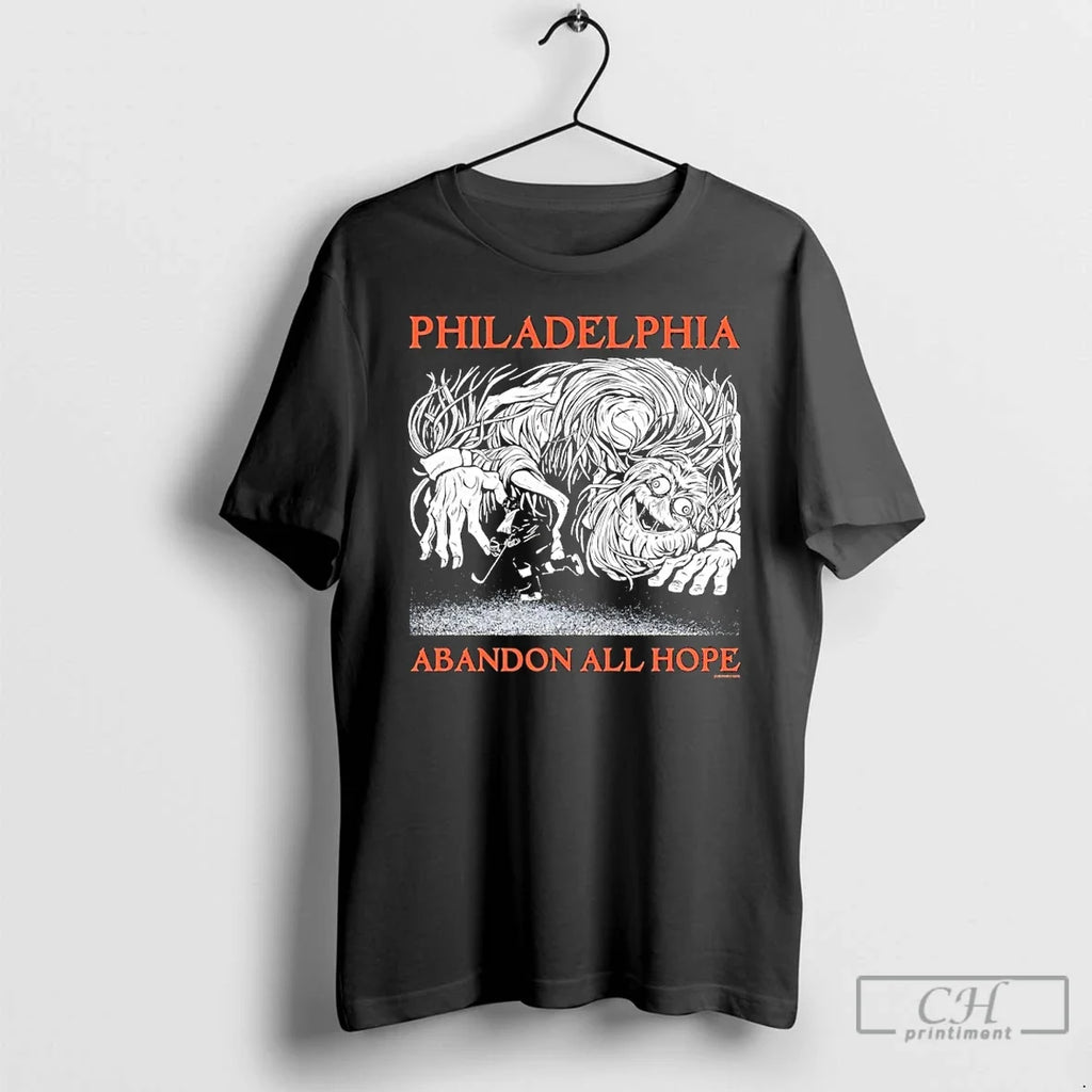 Premium Philadelphia Abandon All Hope Meet Gritty - Adult & Kids T-Shirts, Sweatshirts & Hoodies apparel design preview 1