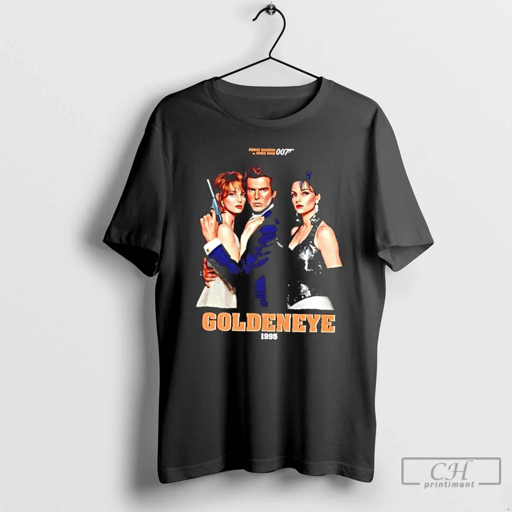 Premium Pierce Brosnan As James Bond 007 Goldeneye - Adult & Kids T-Shirts, Sweatshirts & Hoodies apparel design preview 1