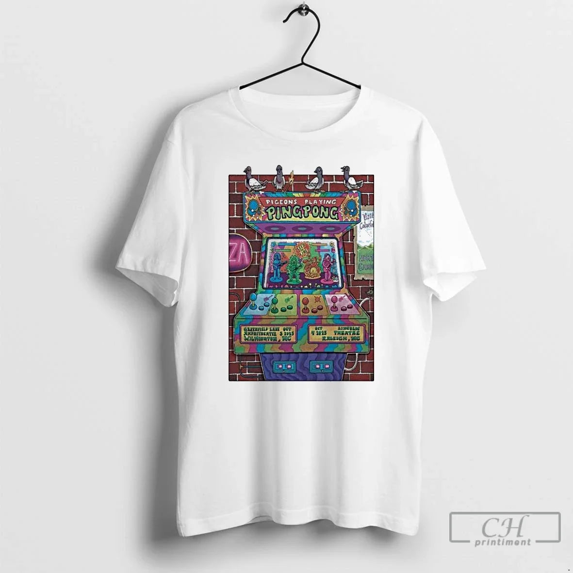 Premium Pigeons Playing Ping Pong Greenfield Lake - Adult & Kids T-Shirts, Sweatshirts & Hoodies apparel design preview 1