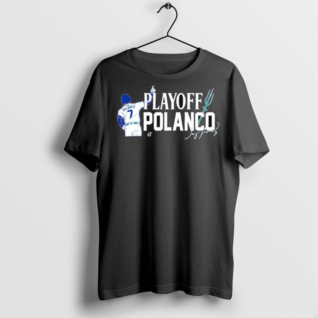 Premium Playoff Jorge Polanco 7 Seattle Mariners - Adult & Kids T-Shirts, Sweatshirts & Hoodies apparel design preview 1