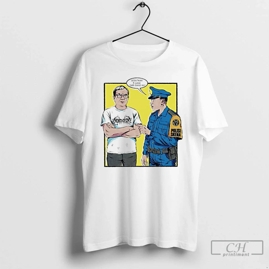 Premium Polisi Skena Sebutkan 3 Lagu Dari Band In - Adult & Kids T-Shirts, Sweatshirts & Hoodies apparel design preview 1
