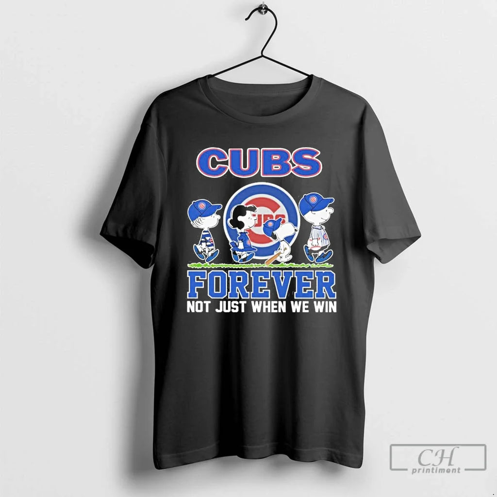 Premium Postseason The Peanuts X Chicago Cubs Forever - Adult & Kids T-Shirts, Sweatshirts & Hoodies apparel design preview 1