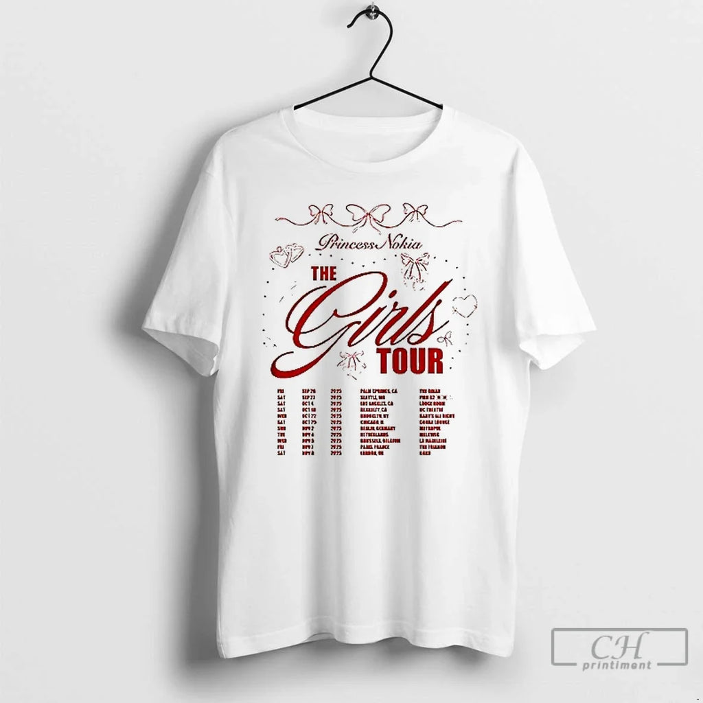 Premium Princess Nokia The Girls Tour 2025 Cities - Adult & Kids T-Shirts, Sweatshirts & Hoodies apparel design preview 1
