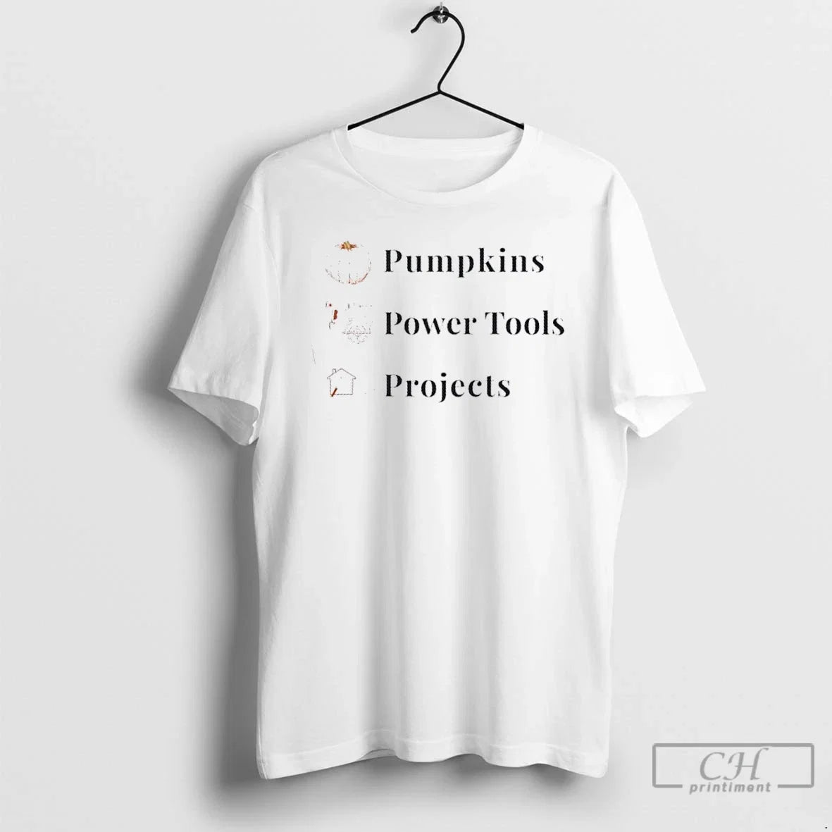 Premium Pumpkins Power Tools Projects - Adult & Kids T-Shirts, Sweatshirts & Hoodies apparel design preview 1