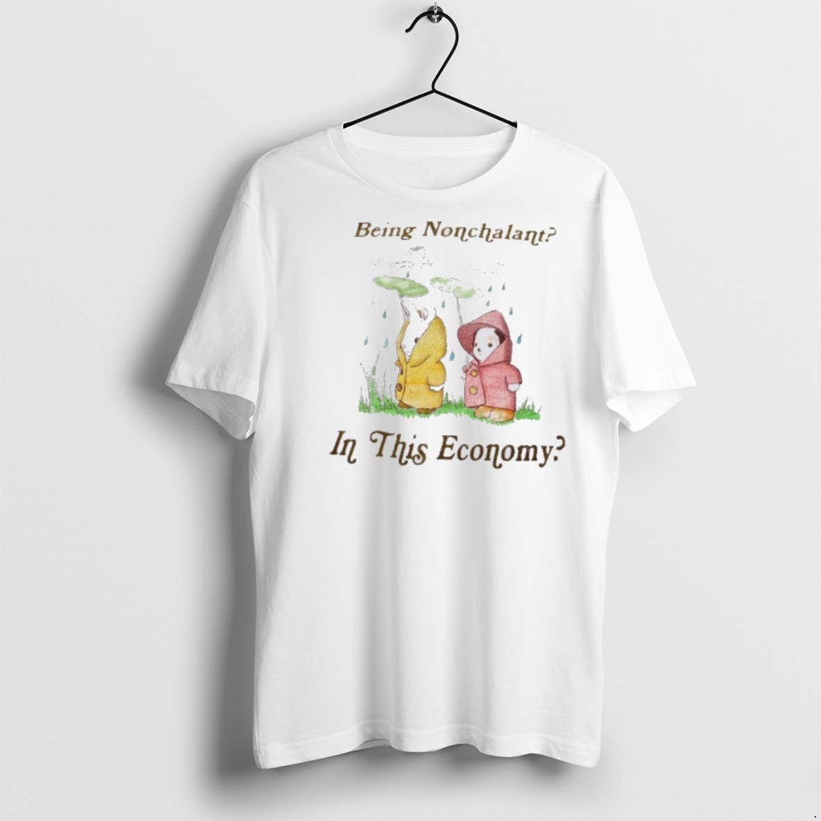 Premium Rabbit And Dog Being Nonchalant In This - Adult & Kids T-Shirts, Sweatshirts & Hoodies apparel design preview 1
