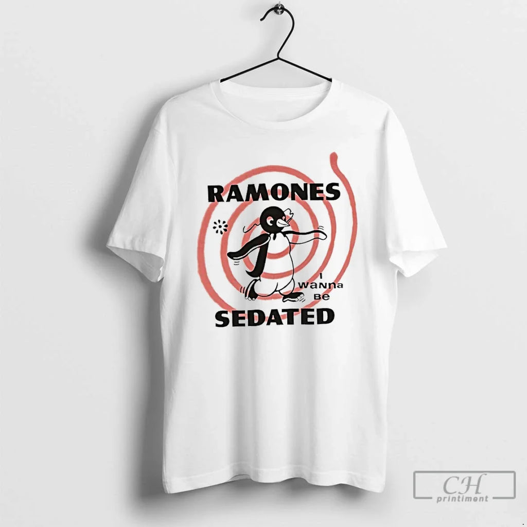 Premium Ramones Sedated I Wanna Be - Adult & Kids T-Shirts, Sweatshirts & Hoodies apparel design preview 1