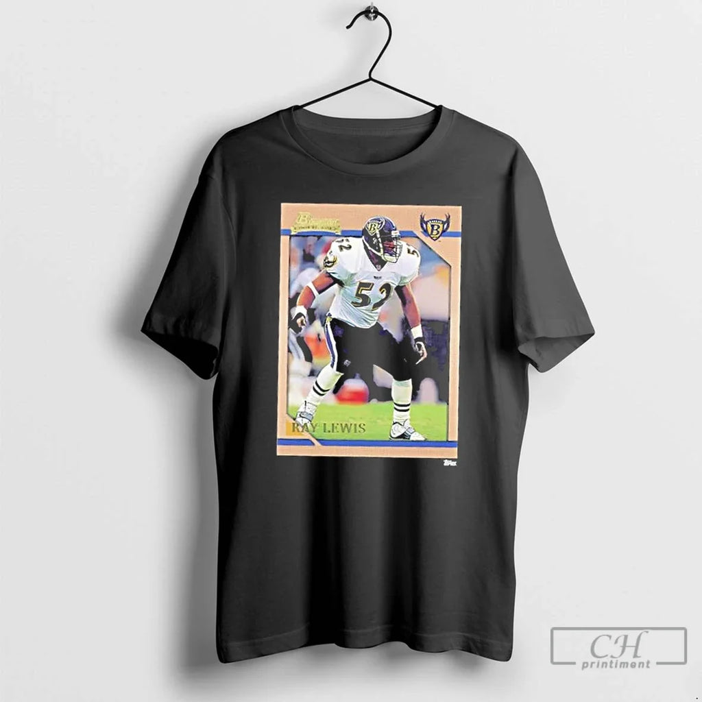 Premium Ray Lewis Baltimore Ravens Trading Card - Adult & Kids T-Shirts, Sweatshirts & Hoodies apparel design preview 1