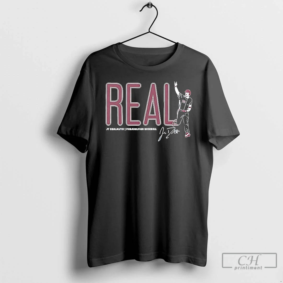 Premium Real Jt Realmuto Philadelphia Baseball - Adult & Kids T-Shirts, Sweatshirts & Hoodies apparel design preview 1