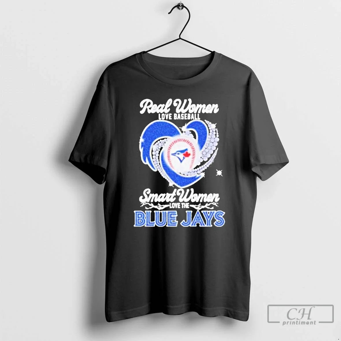 Premium Real Women Love Baseball Smart The Blue Jays - Adult & Kids T-Shirts, Sweatshirts & Hoodies apparel design preview 1