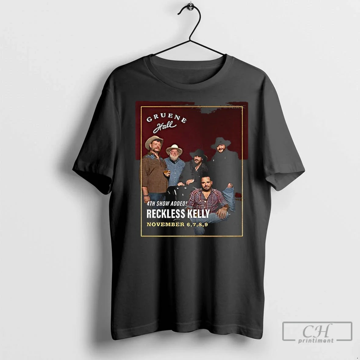 Premium Reckless Kelly November 6th 9th 2025 Gruene - Adult & Kids T-Shirts, Sweatshirts & Hoodies apparel design preview 1