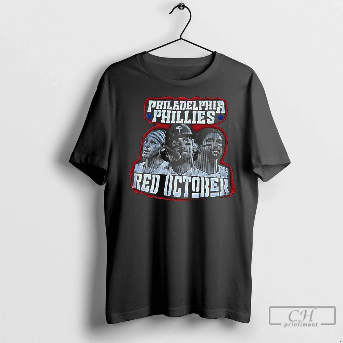 Premium Red October In Philly Game 1 Vs The Dodgers - Adult & Kids T-Shirts, Sweatshirts & Hoodies apparel design preview 1