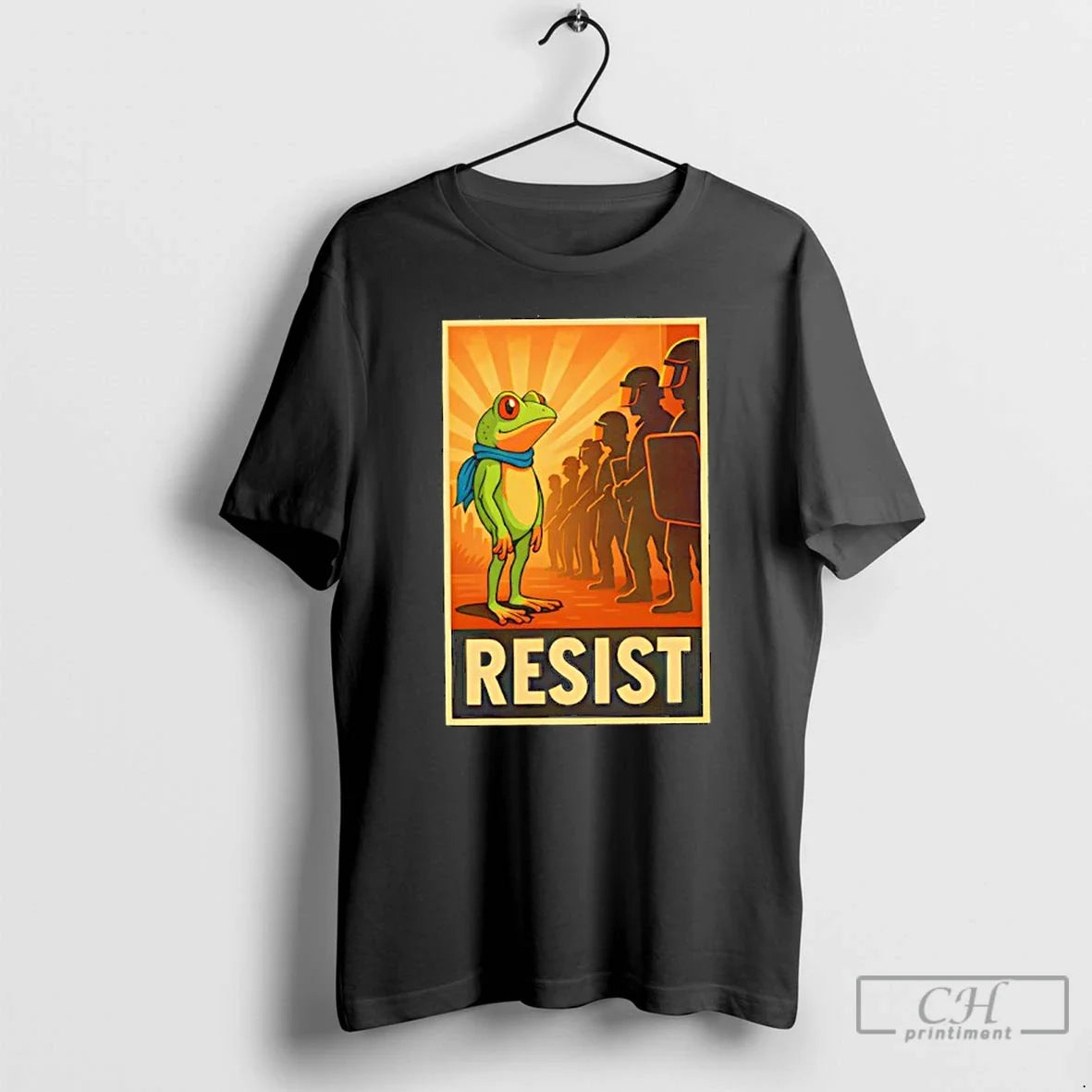 Premium Resist Portland Frog Anti Trump Fascism - Adult & Kids T-Shirts, Sweatshirts & Hoodies apparel design preview 1