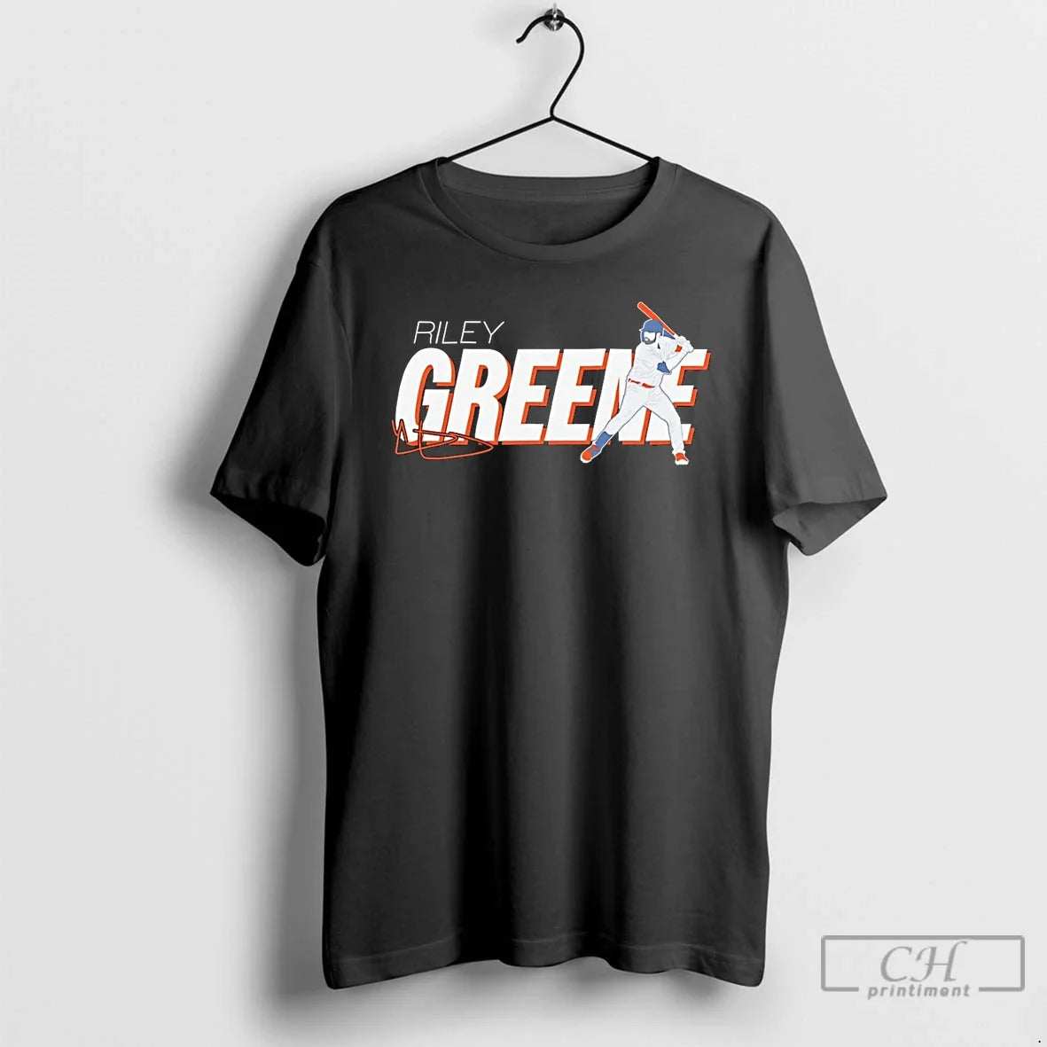 Premium Riley Greene Detroit Tigers Signature Art - Adult & Kids T-Shirts, Sweatshirts & Hoodies apparel design preview 1