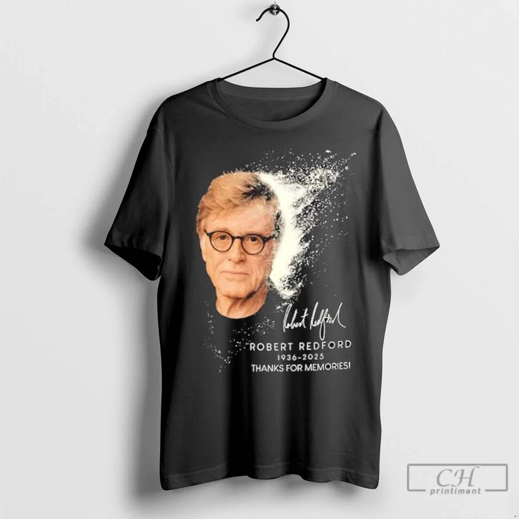 Premium Robert Redford 1936 2025 Thanks For Memories - Adult & Kids T-Shirts, Sweatshirts & Hoodies apparel design preview 1