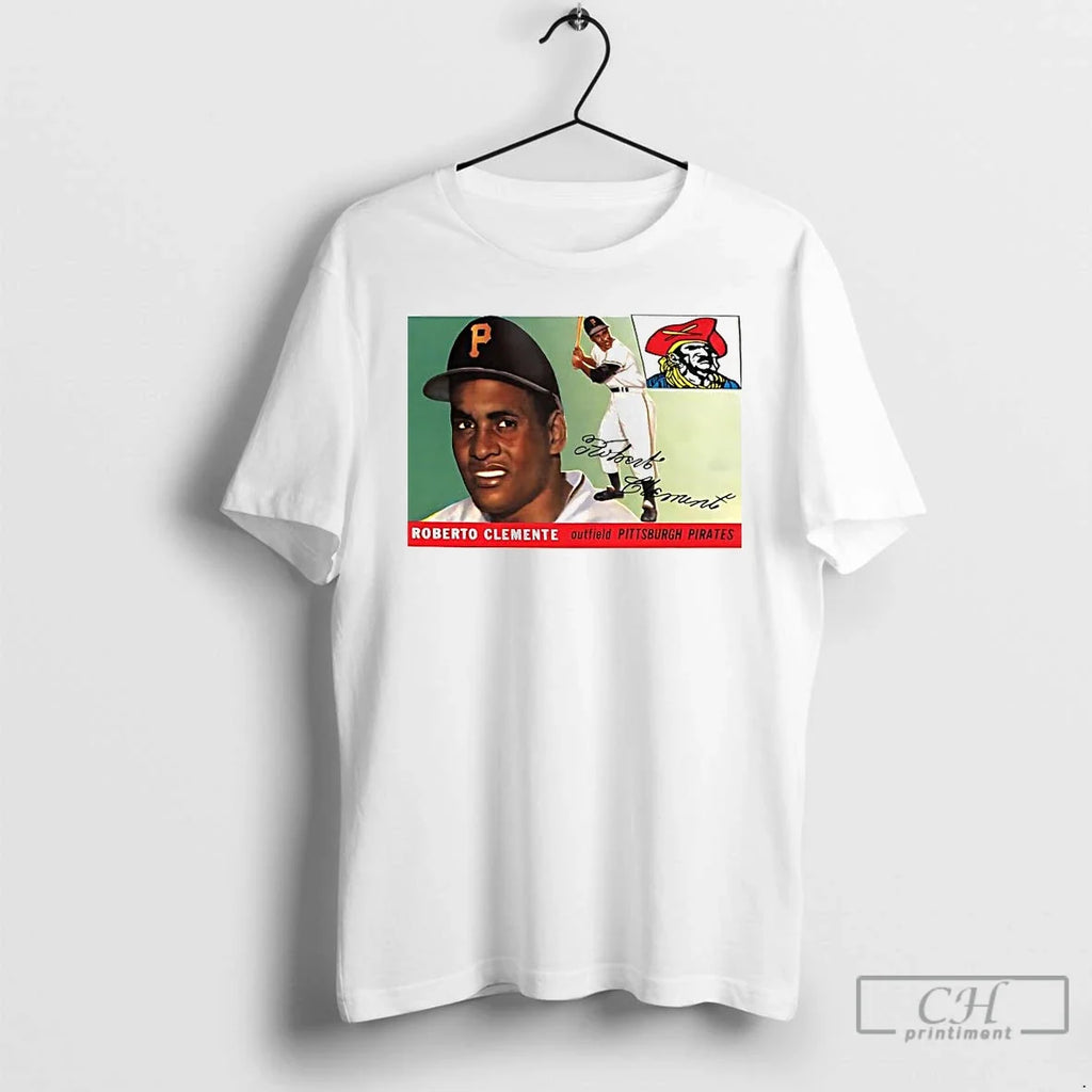 Premium Roberto Clemente Pittsburgh Pirates 1955 - Adult & Kids T-Shirts, Sweatshirts & Hoodies apparel design preview 1