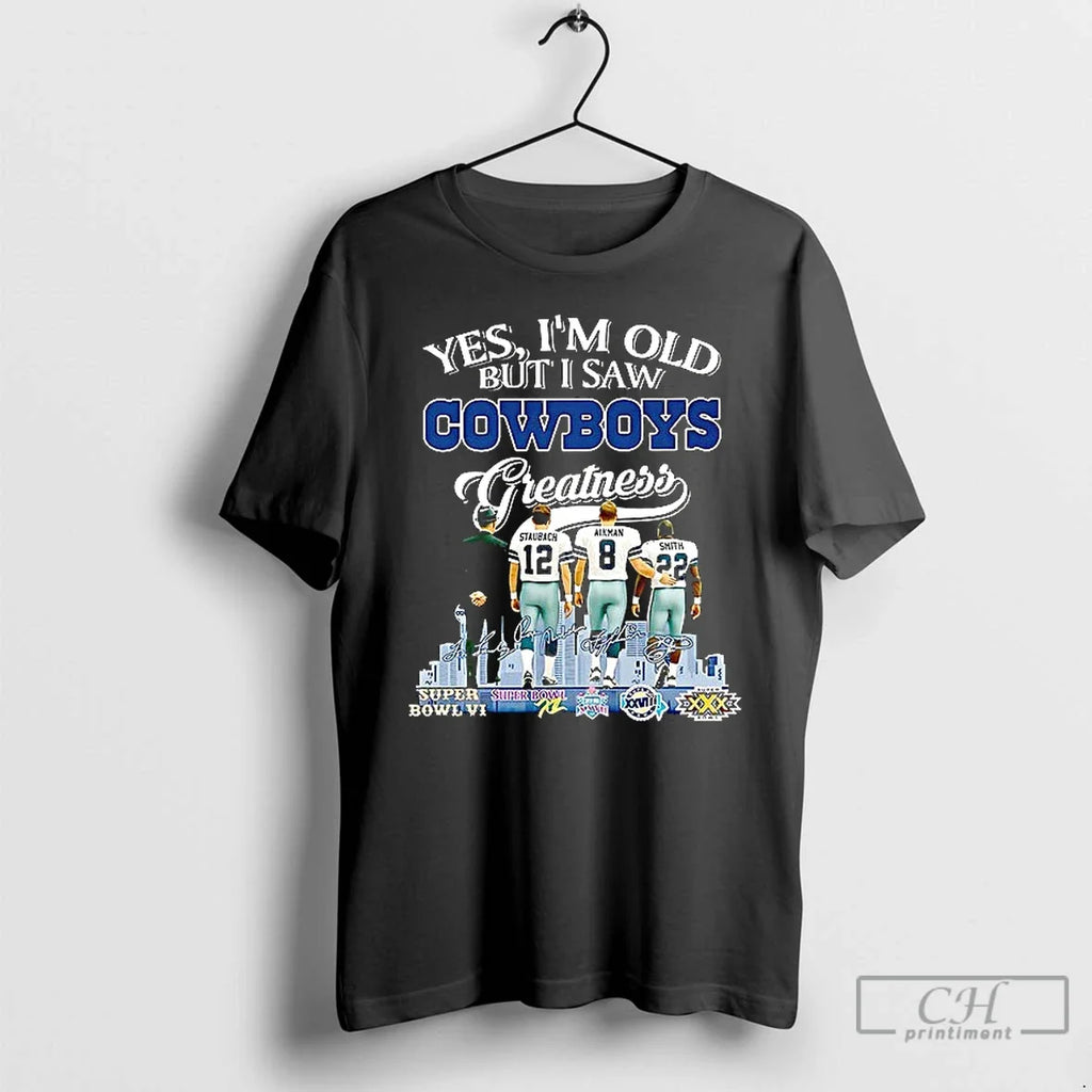 Premium Roger Staubach Troy Aikman Emmitt Smith Yes - Adult & Kids T-Shirts, Sweatshirts & Hoodies apparel design preview 1